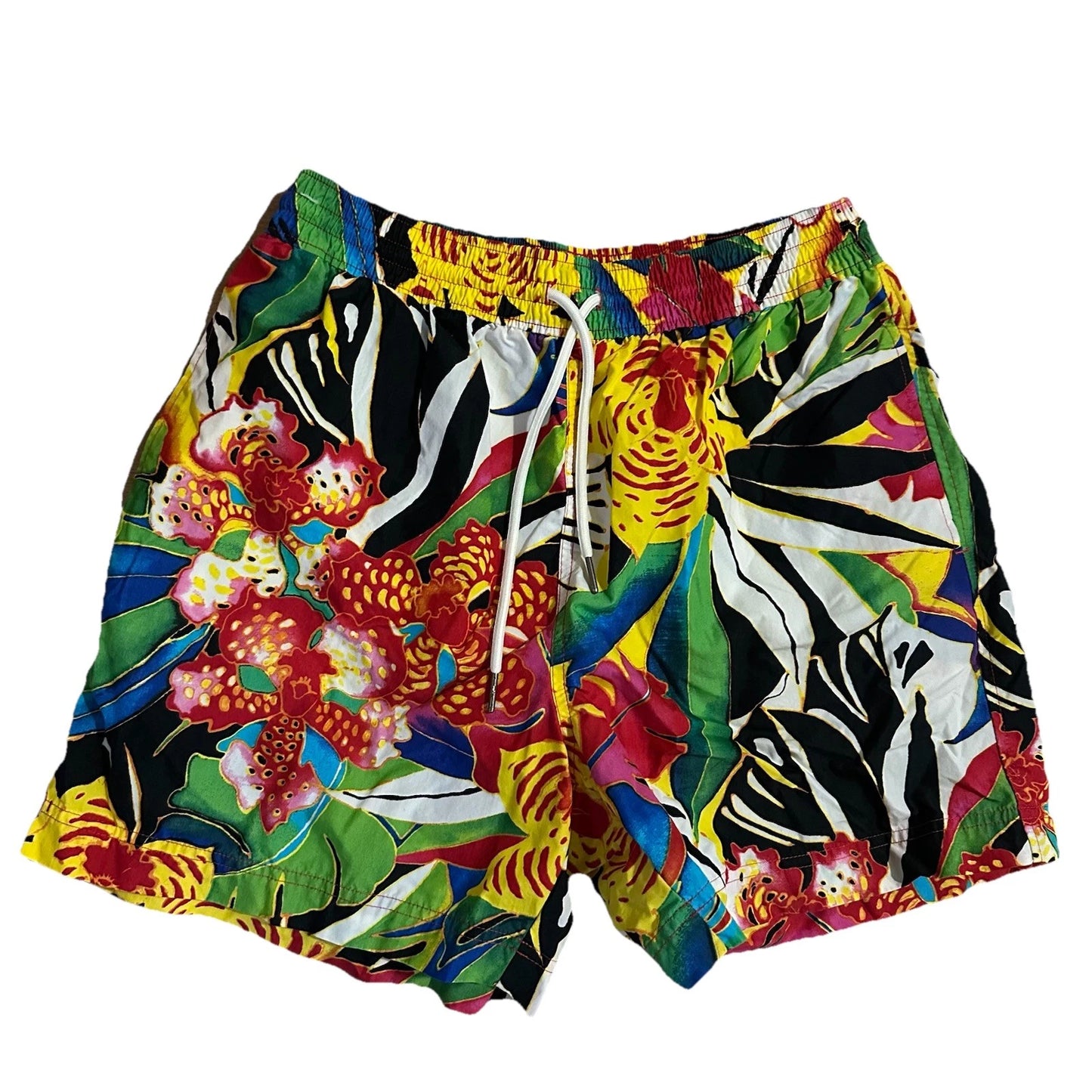 Polo Ralph Lauren Kailua Swim Trunks Surf Board Shorts Summer Hibiscus MEDIUM
