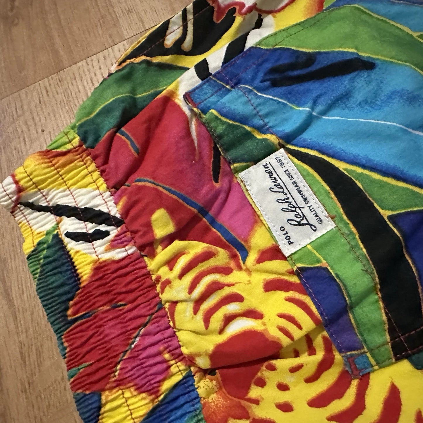 Polo Ralph Lauren Kailua Swim Trunks Surf Board Shorts Summer Hibiscus MEDIUM