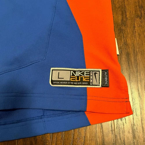NIKE TEAM DRI FIT FLORIDA GATORS BUTTON UP SHORT SLEEVE HOODED WARM UP LARGE L