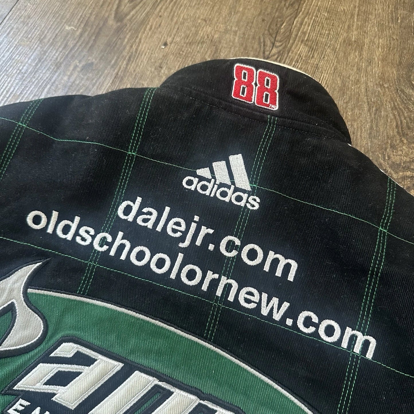 JR Nation Racing Jacket Black Cotton Size XL Mountain Dew