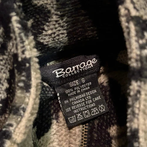 Barrage Collection Jacket Soft Fleece Nordic Deer Nature Full Zip Y2K VINTAGE