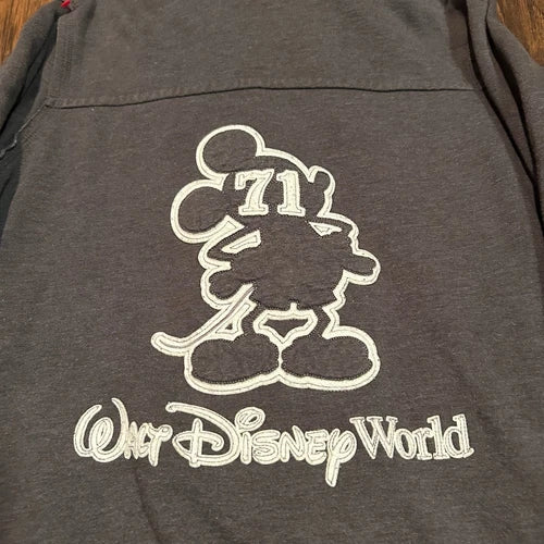 Walt Disney World Sherpa Lined Mickey Mouse Y2K Large Brown Full Zip VINTAGE