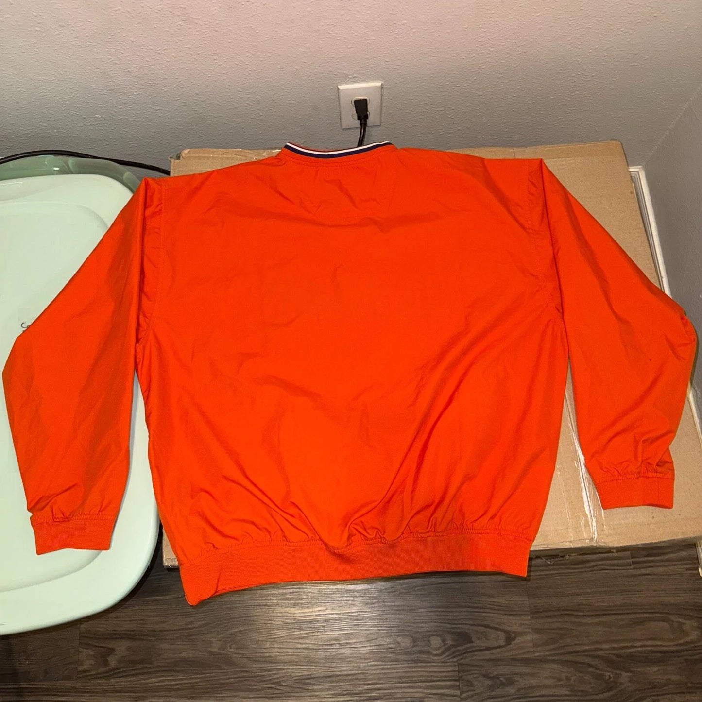 Nike Y2K VINTAGE Orange Clemson Tigers Center Swoosh Logo Sweatshirt XL RAREEEE