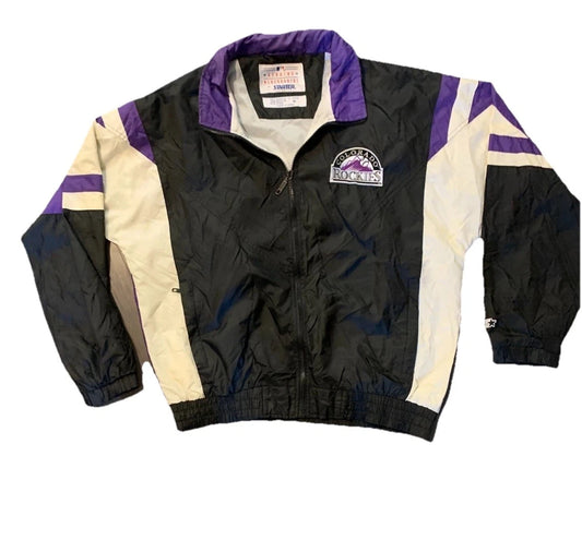 Starter Y2K Colorado Rockies Full Zip Vintage MLB Baseball Jacket Size M RARE