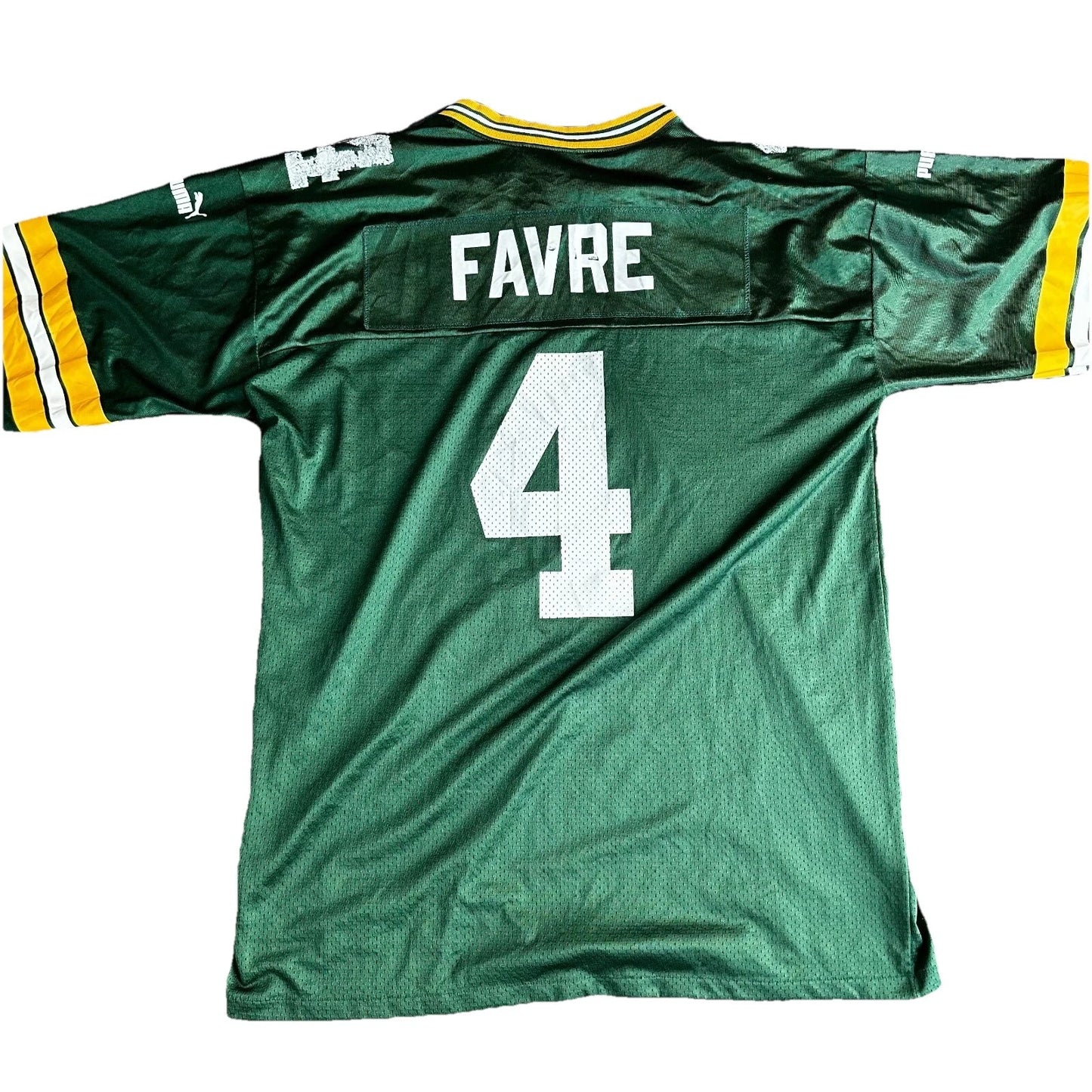 Vintage Y2K Puma Mens Green Bay Packers Brett Favre #4 Starter Jersey NFL Large