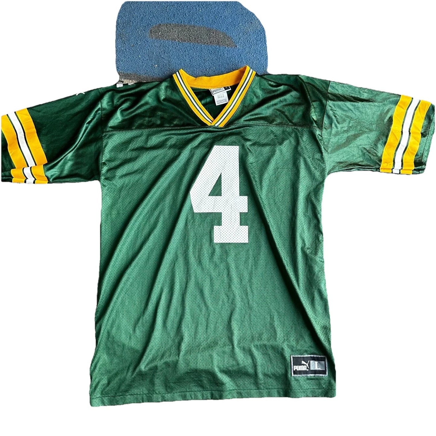 Vintage Y2K Puma Mens Green Bay Packers Brett Favre #4 Starter Jersey NFL Large