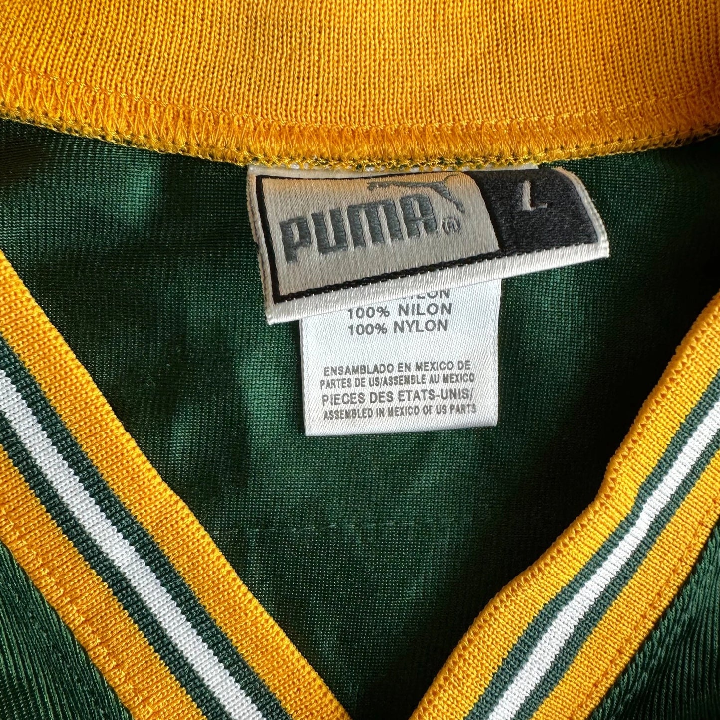 Vintage Y2K Puma Mens Green Bay Packers Brett Favre #4 Starter Jersey NFL Large