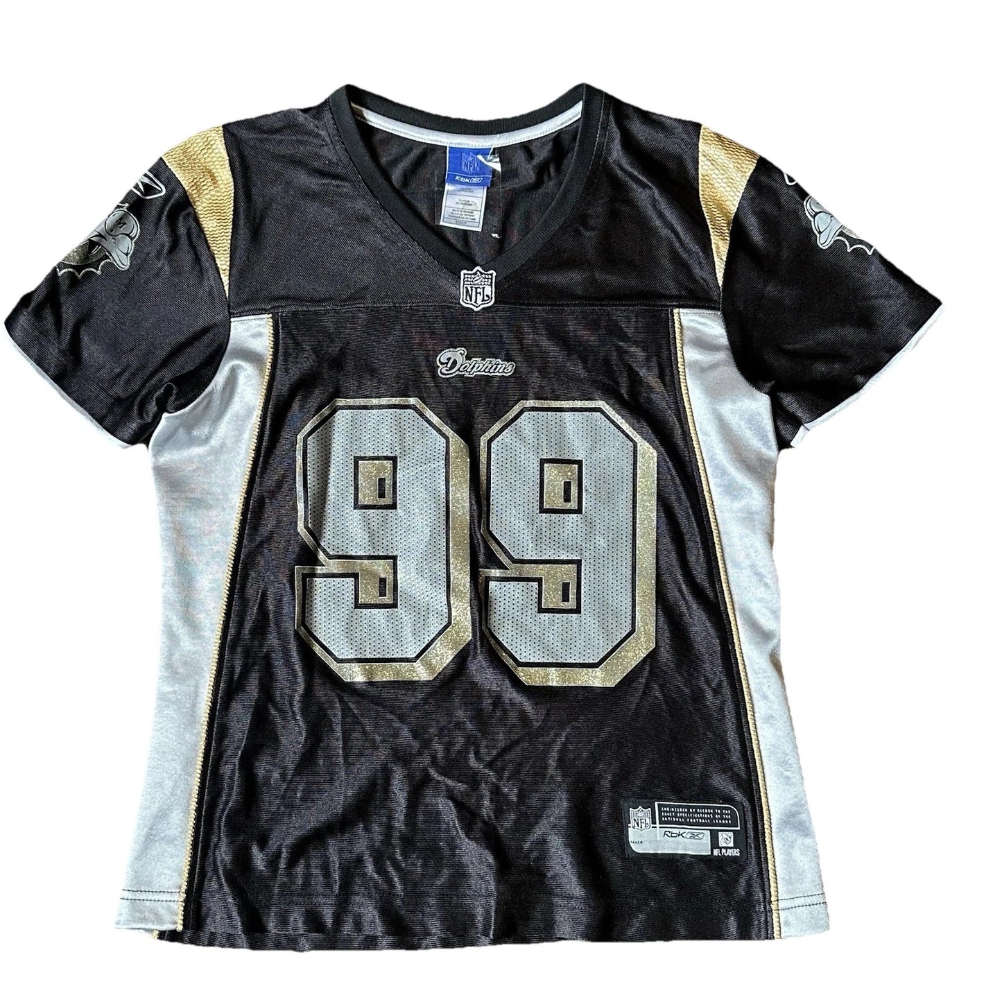 Reebok Womens Vintage Y2K Miami Dolphin Jason Taylor #99 NFL Jersey RARE Small