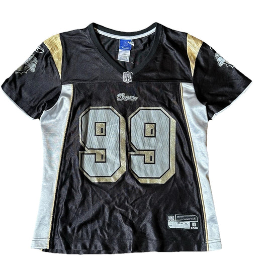 Reebok Womens Vintage Y2K Miami Dolphin Jason Taylor #99 NFL Jersey RARE Small