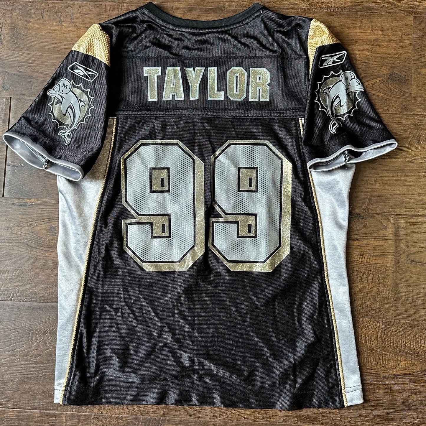 Reebok Womens Vintage Y2K Miami Dolphin Jason Taylor #99 NFL Jersey RARE Small