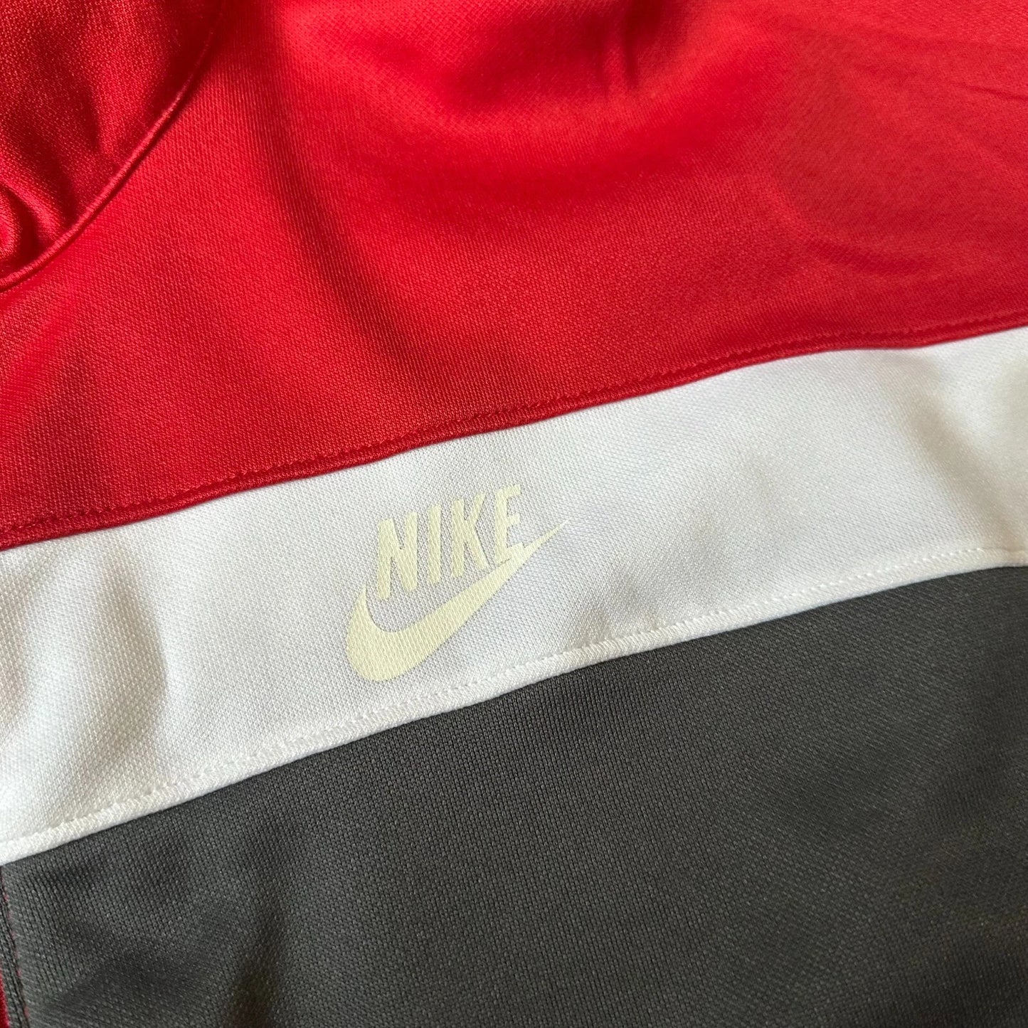 Vintage Nike Mens Red Y2K Sportswear Full Zip Warm Up Track Jacket Size 2XL NWT