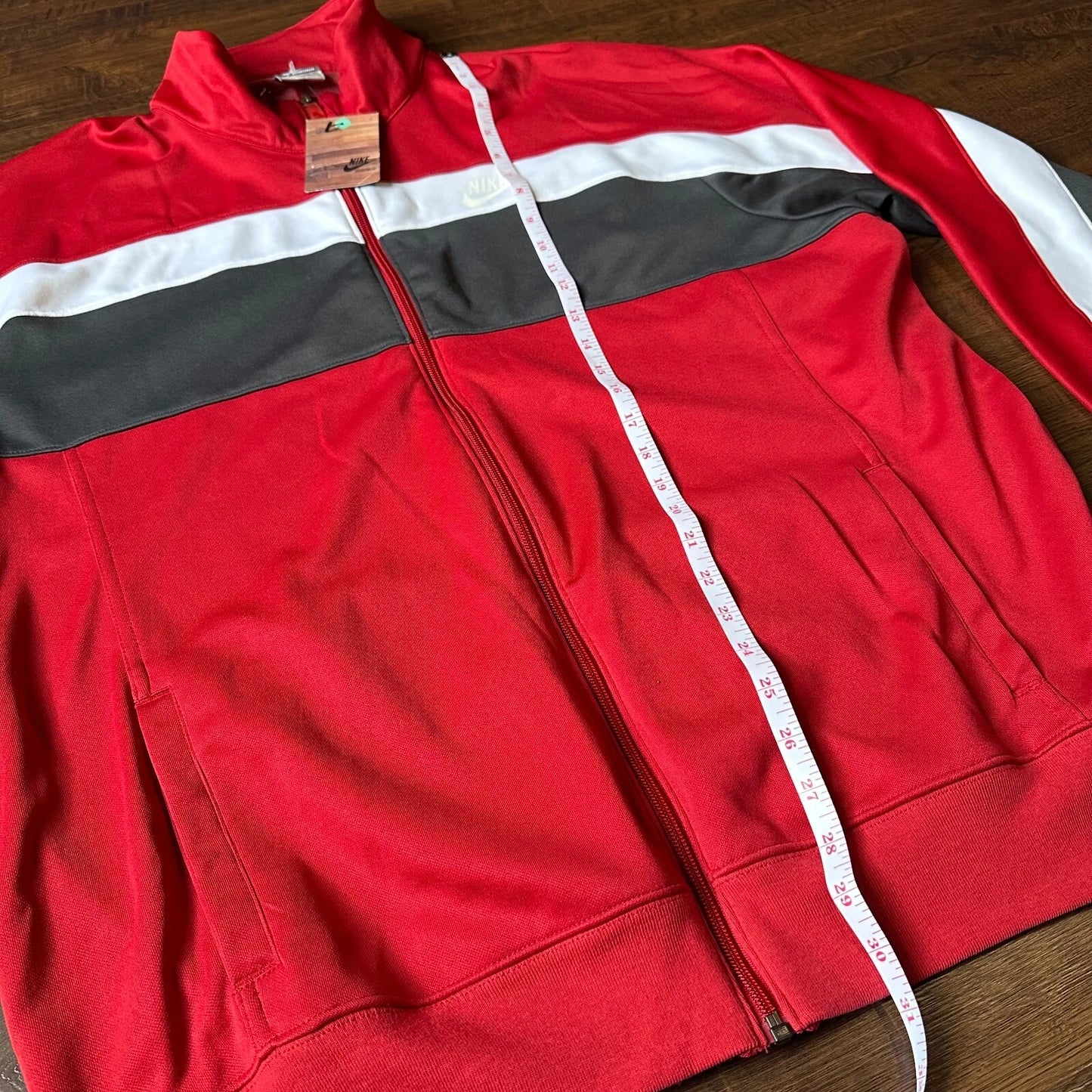 Vintage Nike Mens Red Y2K Sportswear Full Zip Warm Up Track Jacket Size 2XL NWT