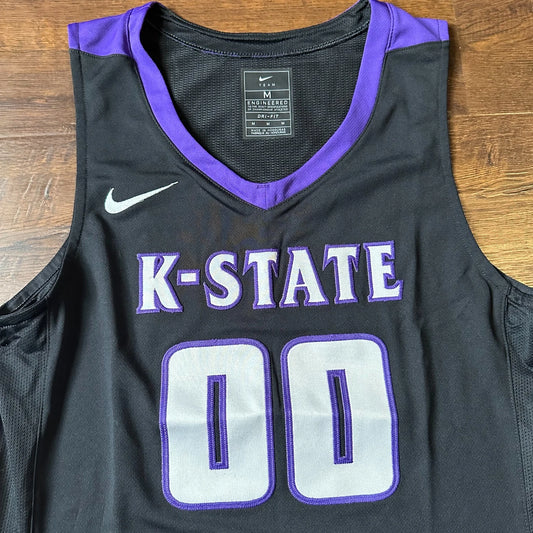 Nike Vintage Black Kansas State Wildcats College BLANK NAME 00 Jersey Y2K M