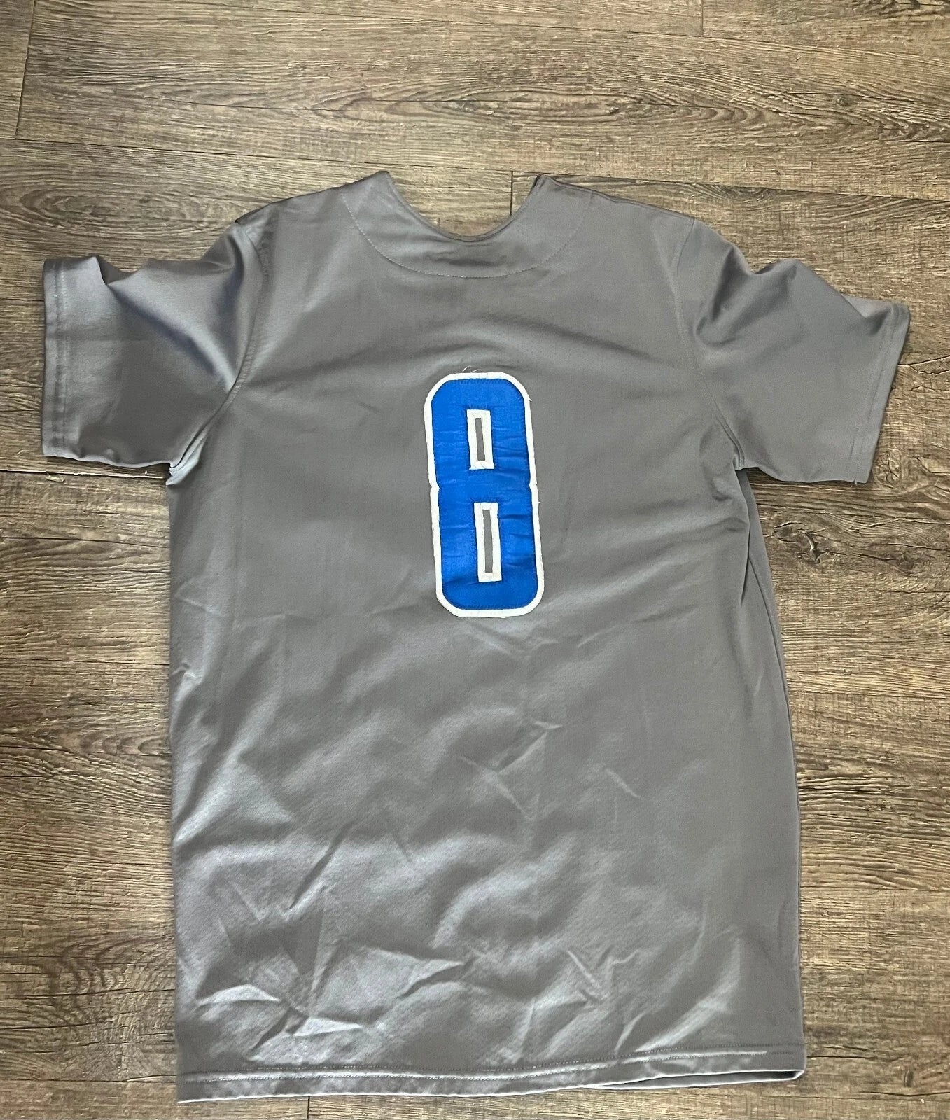 Under Armour Youth Gray Duke Blue Devils #8 Baseball Shirt Jersey Size S