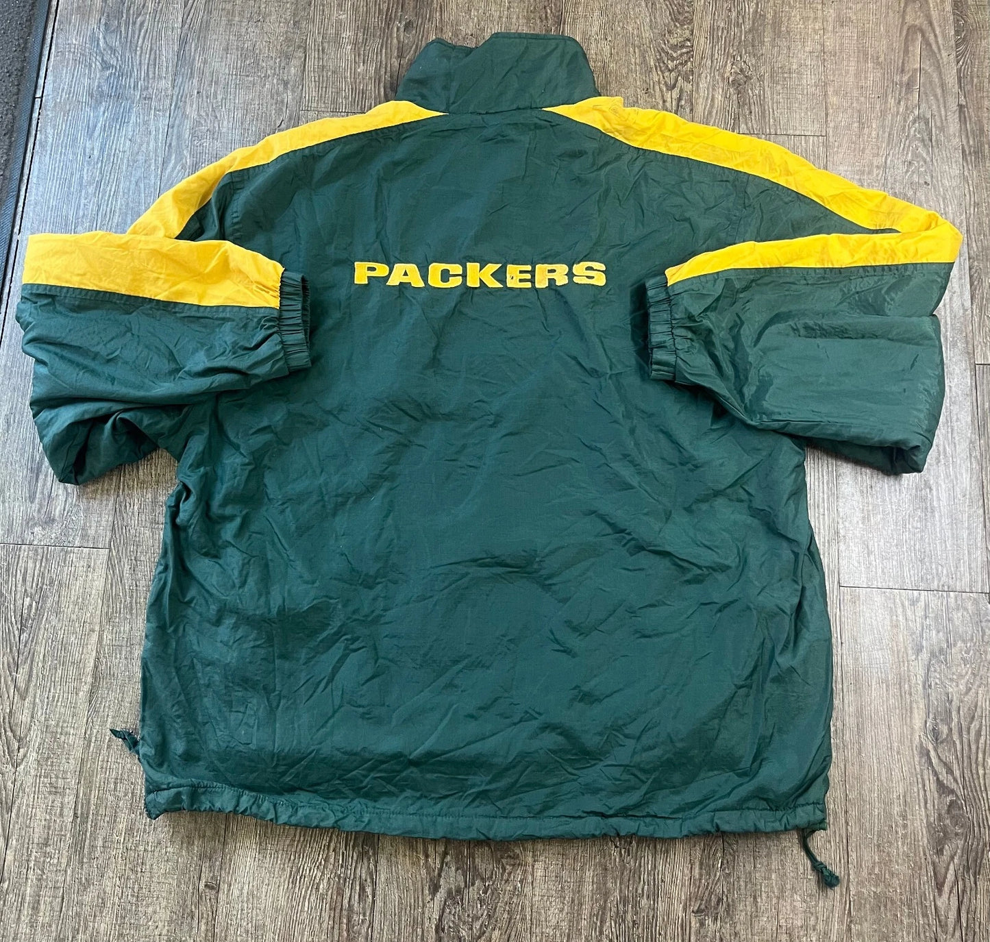 Vintage Pro Line Green Bay Packers Mens Green Full Zip NFL Parka Jacket Size XL