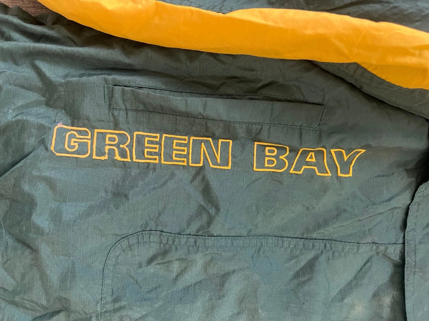Vintage Pro Line Green Bay Packers Mens Green Full Zip NFL Parka Jacket Size XL