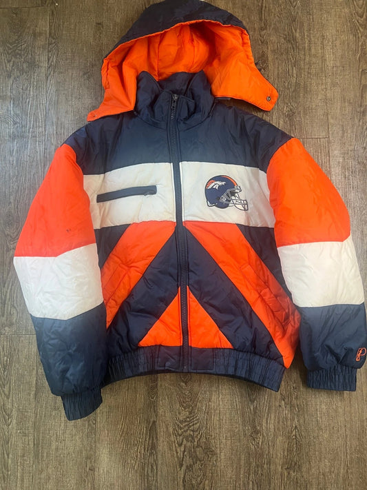 Vintage Broncos Puffer Jacket Pro Player Size XL Excellent Condition RARE Y2K