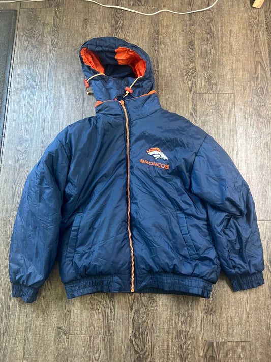Experience NFL Denver Broncos Vintage Jacket Large Y2K 2000s SHIPS ASAP RARE