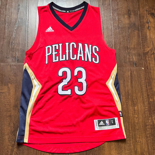 New Orleans Pelicans NBA Red Anthony Davis Adidas Swingman Jersey #23 Small +2"