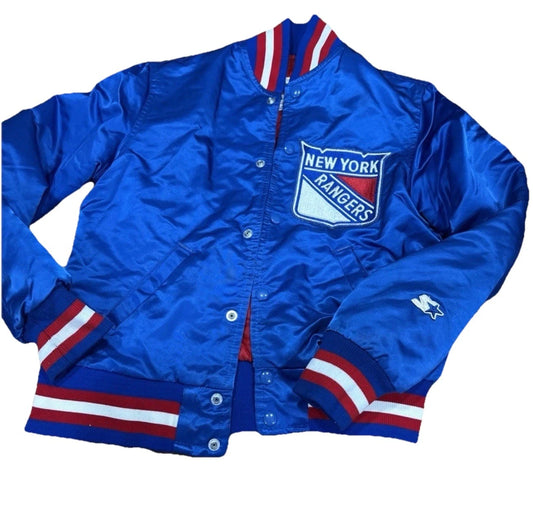 New York Rangers Butwin Vintage Satin Youth Medium Varsity Style Jacket RARE
