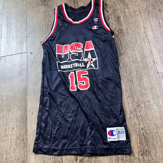 Champion Youth Black Magic Johnson #15 USA Dream Team II RARE VINTAGE Jersey XL