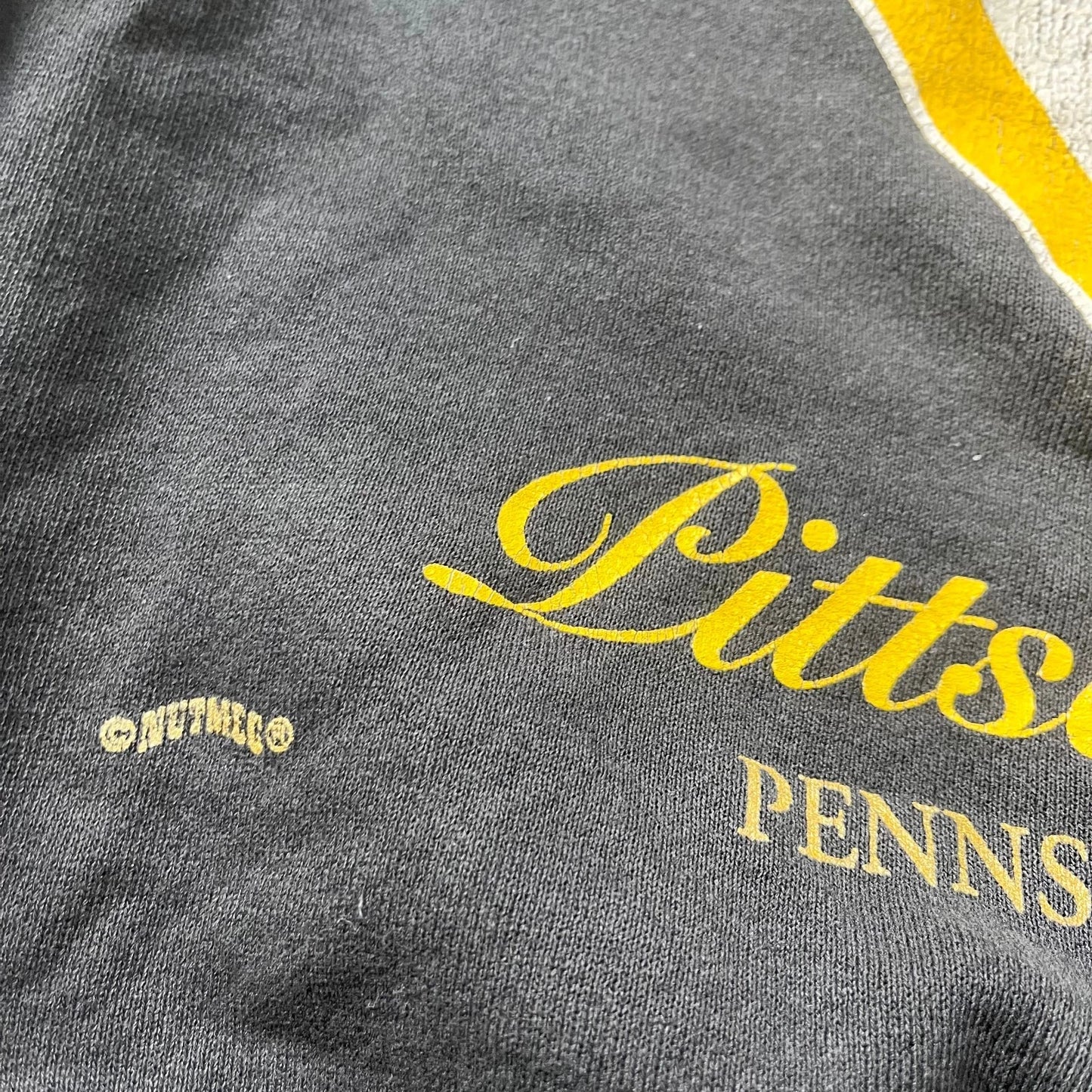 Vintage Lee Sport Mens Black Pittsburgh Penguins NHL Crewneck Sweatshirt Rare M