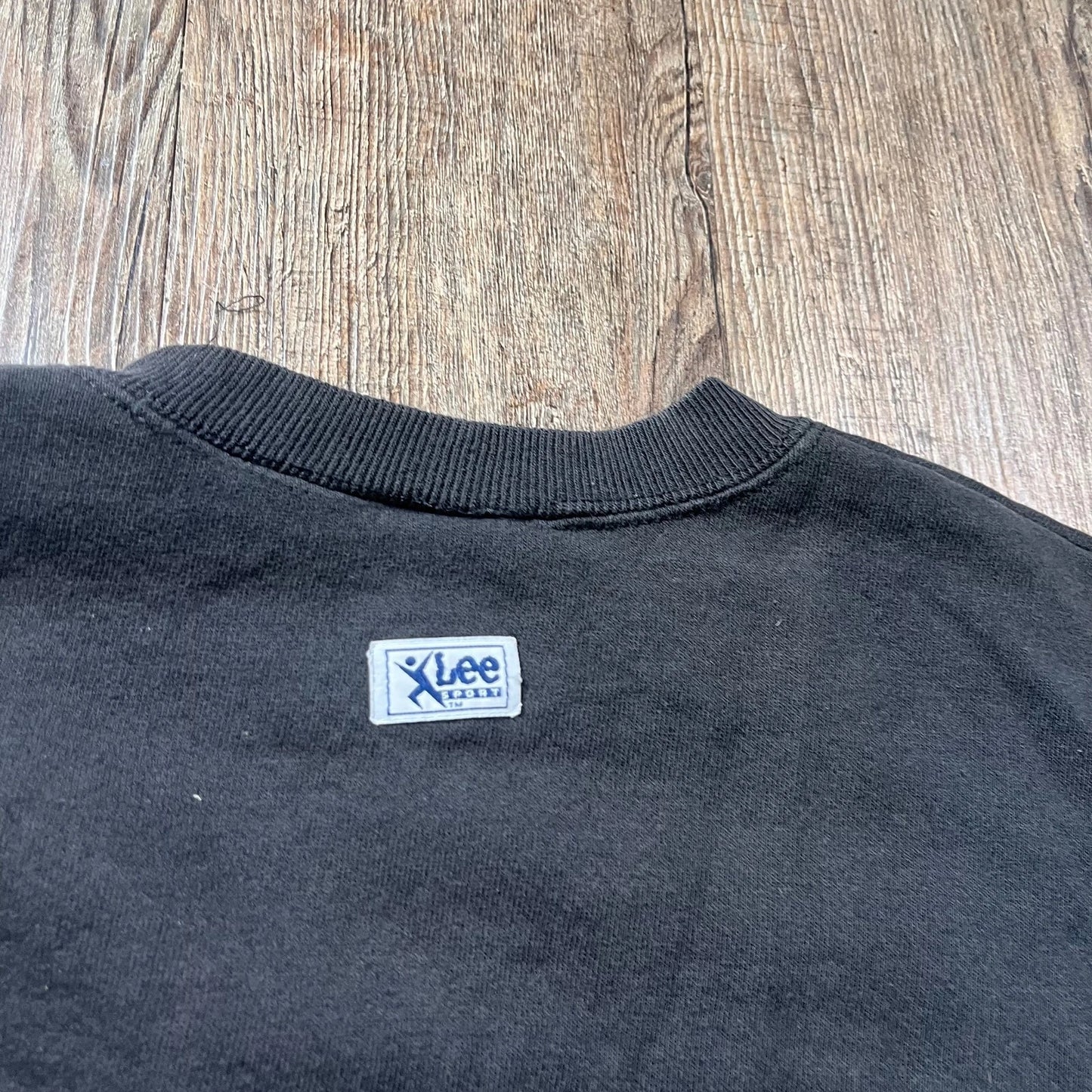 Vintage Lee Sport Mens Black Pittsburgh Penguins NHL Crewneck Sweatshirt Rare M