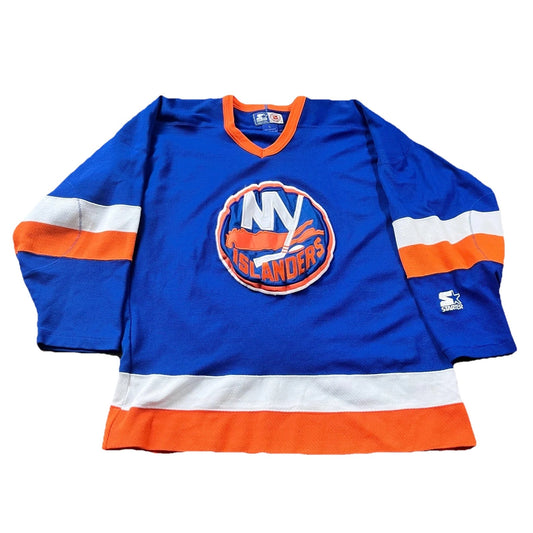 Vintage 90's Starter Mens New York Islanders NHL Hockey Jersey Rare Y2K Oversize