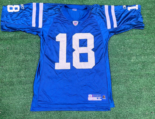 VINTAGE NFL Mens Indianapolis Colts #18 Peyton Manning On Field Jersey Size M