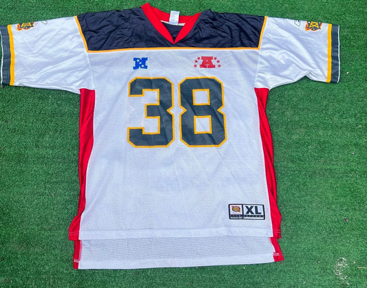 VINTAGE Mens Super Bowl XXXVIII #38 Houston Equipment NFL Jersey Size XL Reebok
