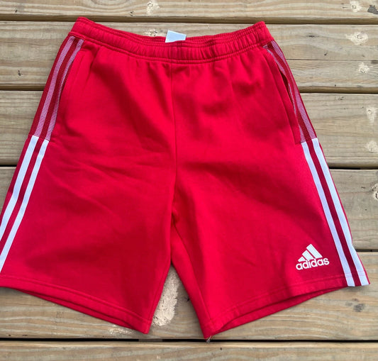 Adidas Tiro 21 Mwns Team Power Red 2 Fleece Soccer Sweat Shorts Size M RARE NWT