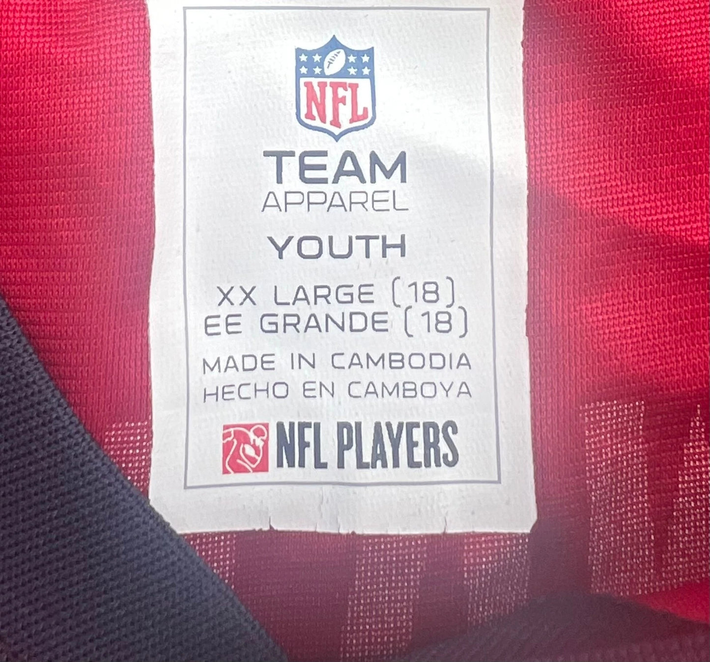 GOn Field Youth Player J.J. Watt #99 Houston Texans Football Jersey Size 2XL