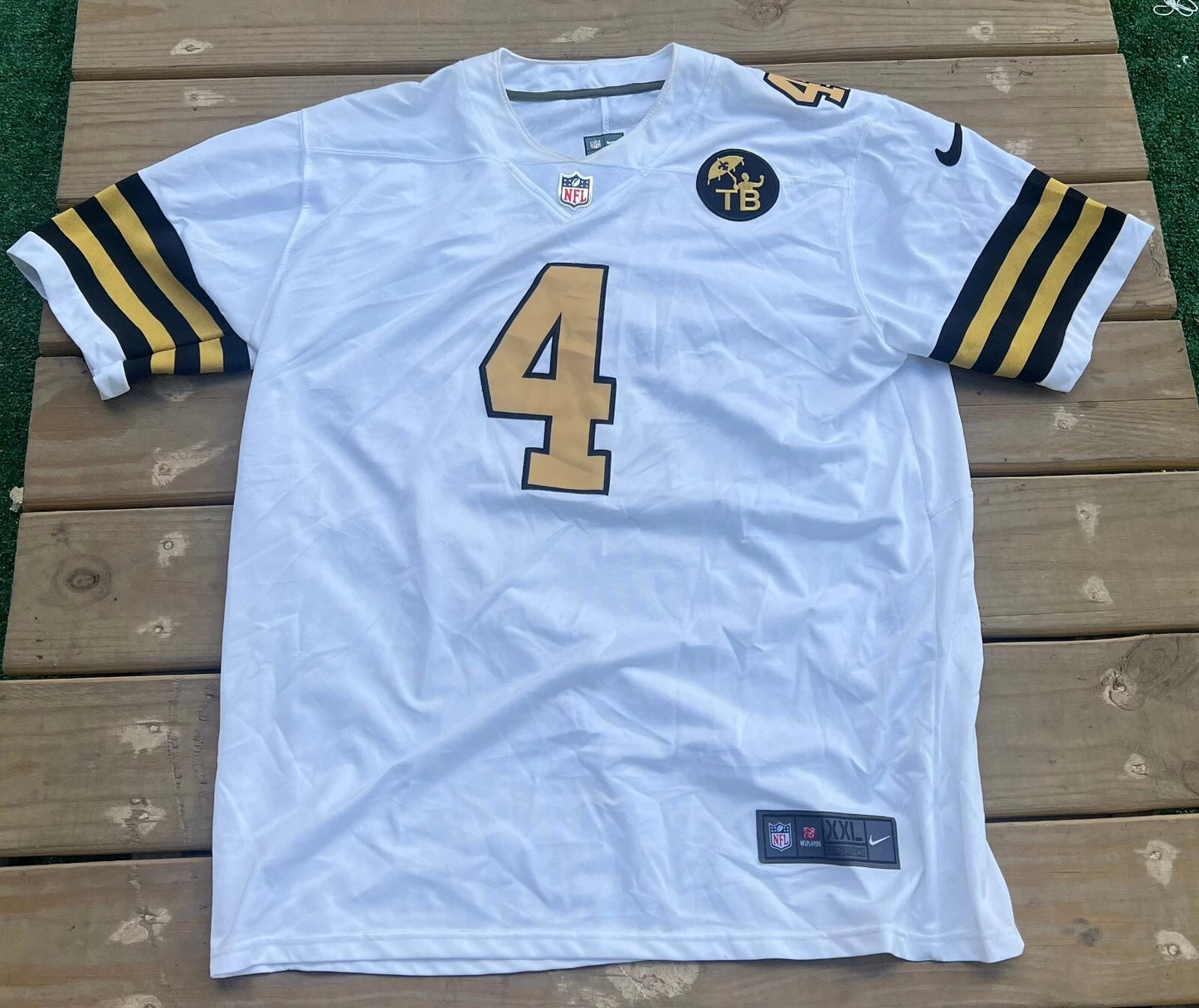 Nike Mens White #4 Blake Gillikin New Orleans Saints NFL On Field Jersey Sz 2XL