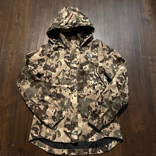 The North Face Women Green Camouflage Tamburello Insulated Parka Jacket Size S
