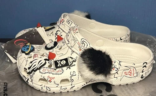 DISNEY Classic Cruella II Crocs Clog - NEW w/ TAG White Size Mens 10 Womens 12