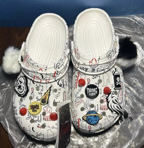 DISNEY Classic Cruella II Crocs Clog - NEW w/ TAG White Size Mens 10 Womens 12