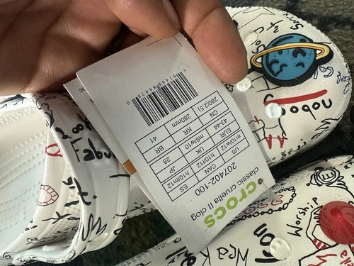 DISNEY Classic Cruella II Crocs Clog - NEW w/ TAG White Size Mens 10 Womens 12