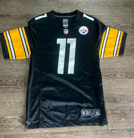 Nike Mens Pittsburgh Steelers #11 Chase Claypool Black On Field NFL Jersey Small