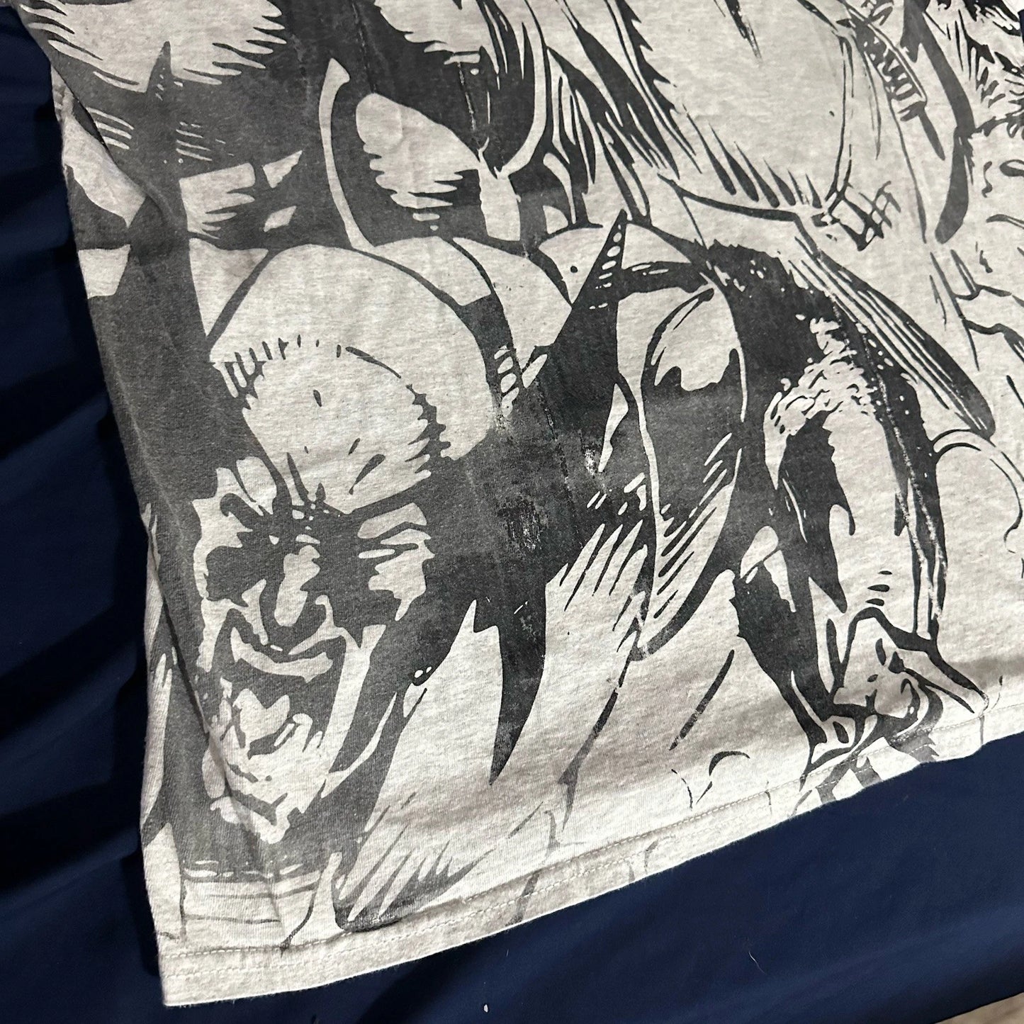 Vintage Marvel Comic Images X-Men Shirt All Over Print Wolverine Gambit RARE