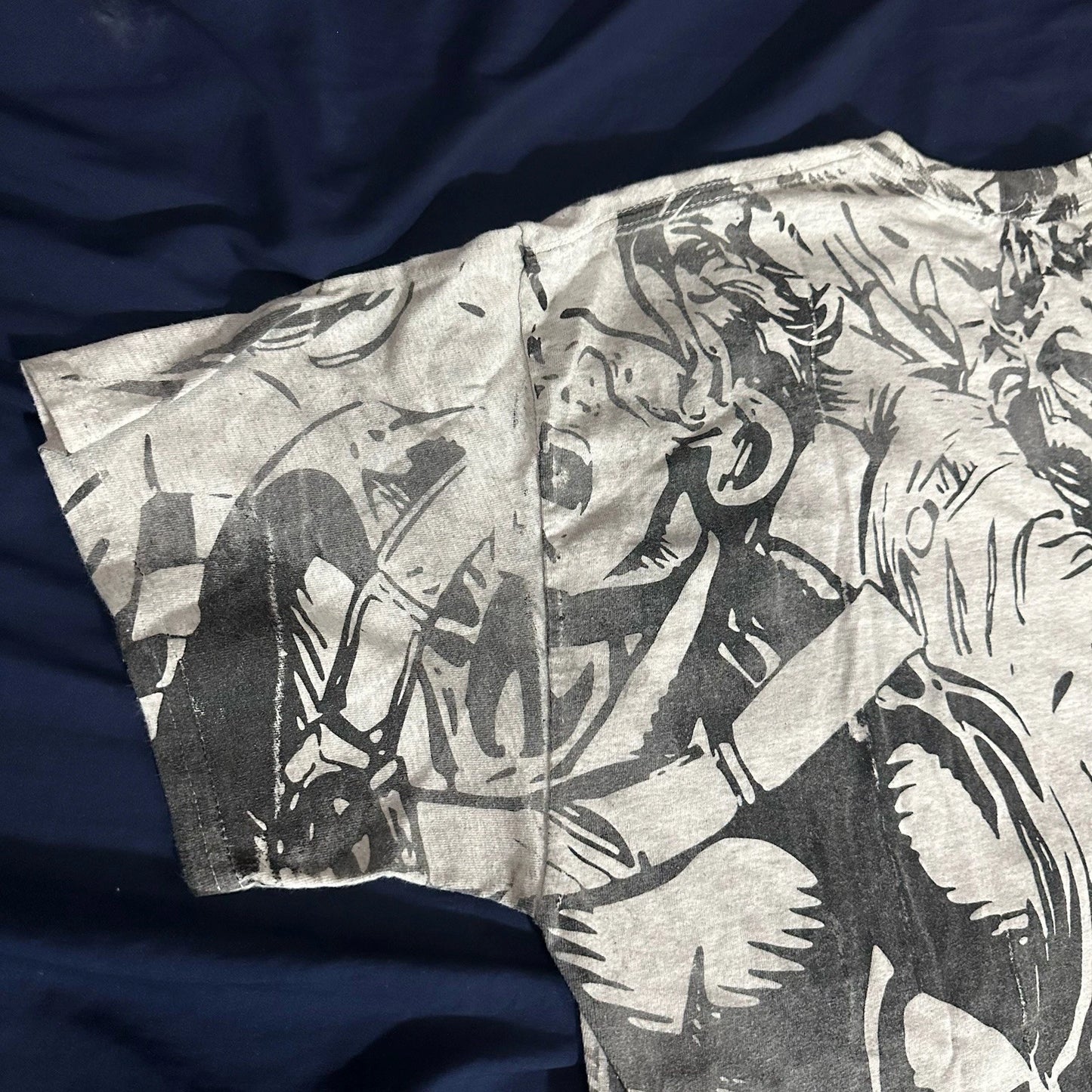 Vintage Marvel Comic Images X-Men Shirt All Over Print Wolverine Gambit RARE