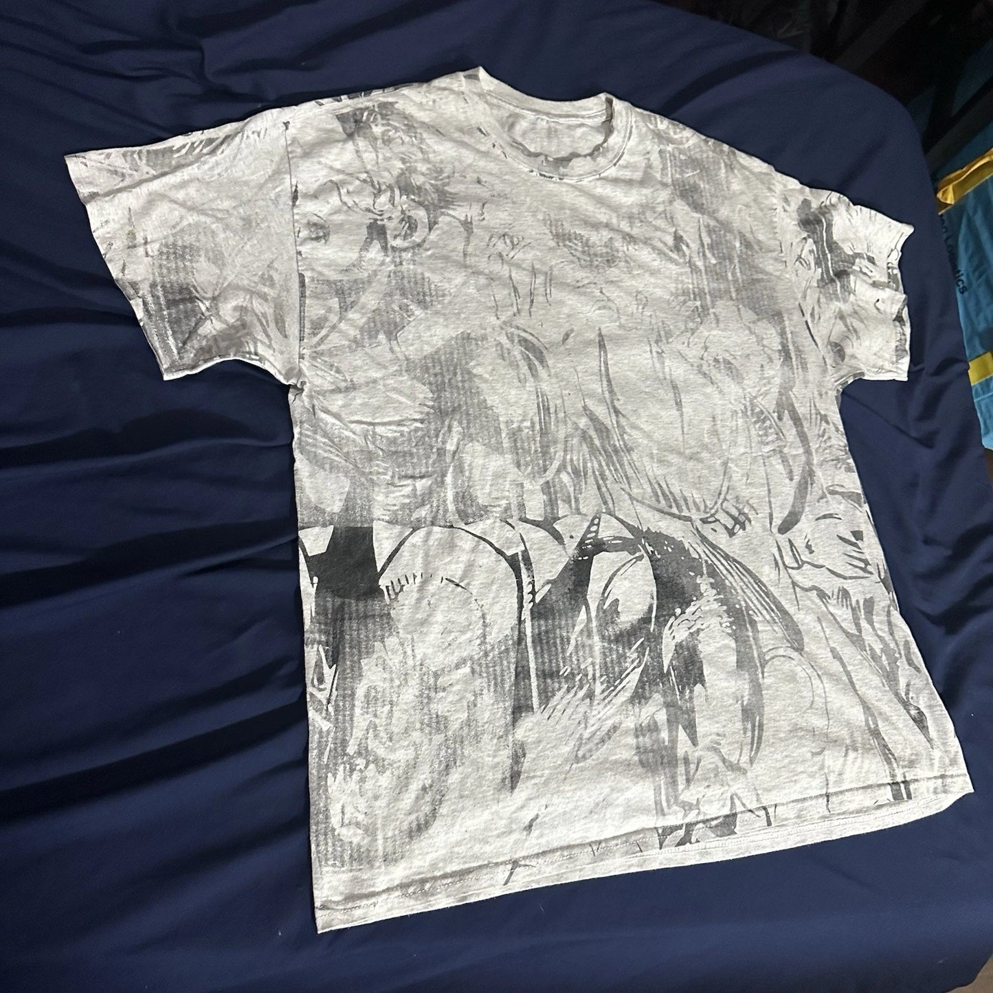 Vintage Marvel Comic Images X-Men Shirt All Over Print Wolverine Gambit RARE