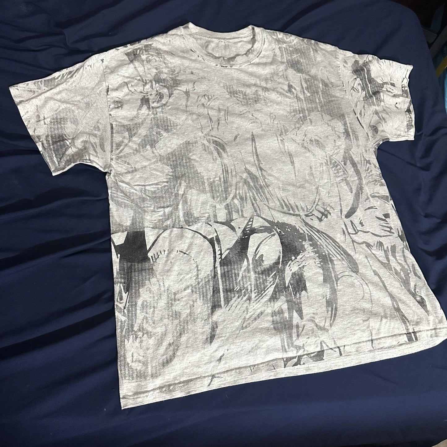 Vintage Marvel Comic Images X-Men Shirt All Over Print Wolverine Gambit RARE