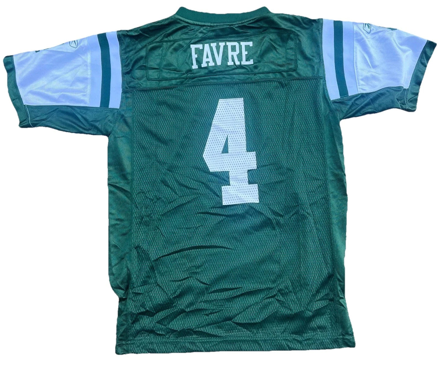 Reebok Mens Green Brett Favre #4 New York Jets On Field Youth Jersey Size L