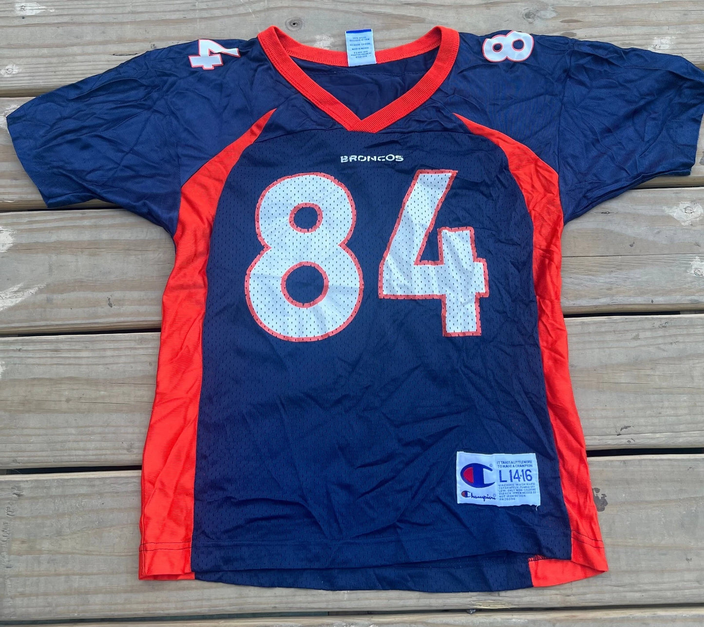 Champion Shannon Sharpe Navy Denver Broncos 1998 NFL Youth Legacy Jersey Size L