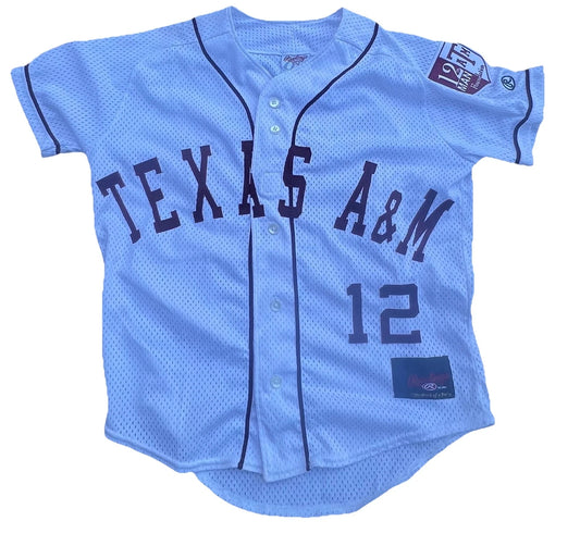 Vintage Rawlings Team Issued Texas 12th A&M Aggies Youth Authentic Jersey Size M