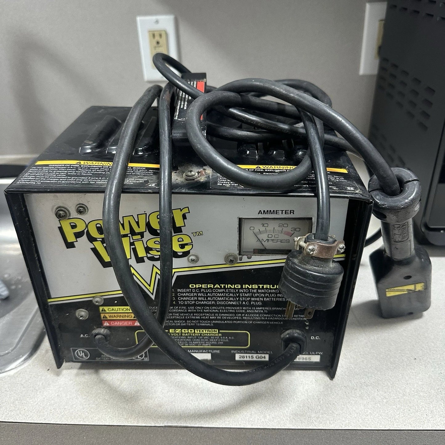Power Wise 36 Volt EZ-GO Textron Golf Cart Battery Charger Industrial 28115 G04