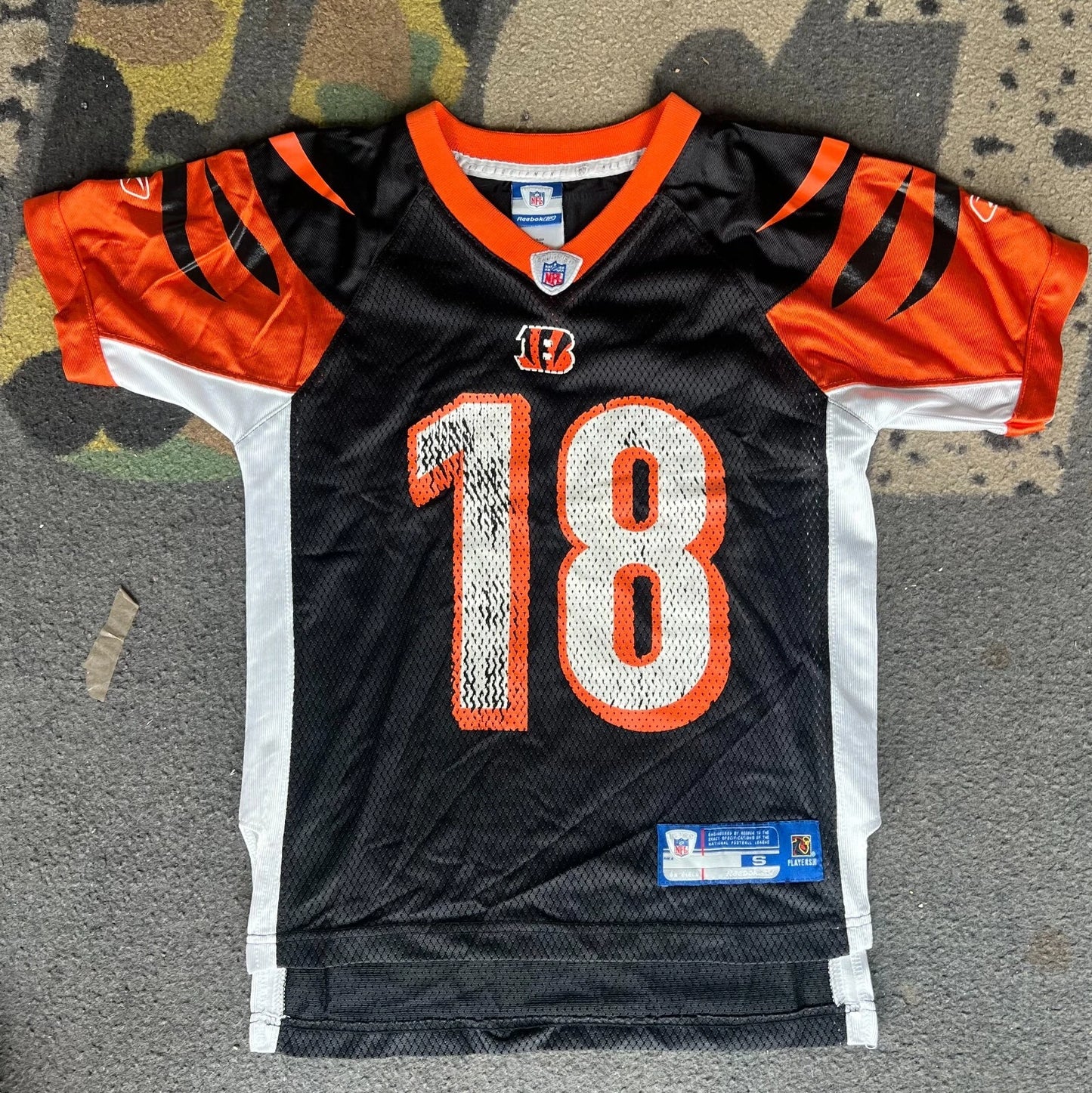 Reebok Youth Equipment Bengals Rare AJ Green #18 NFL On Field Jersey VINTAGE