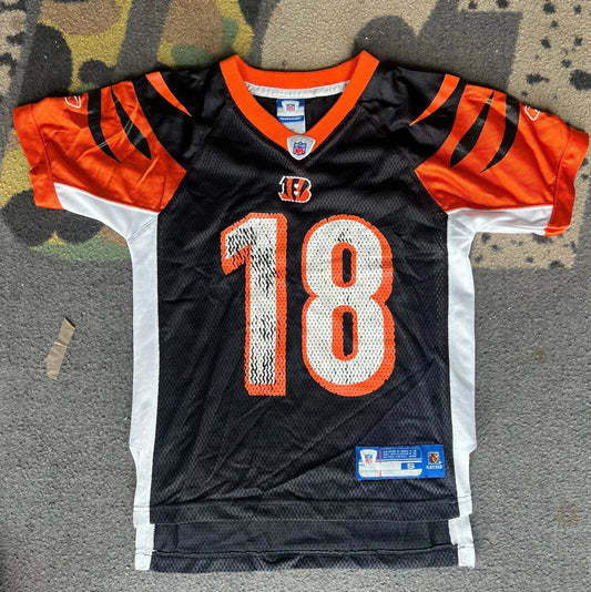 Reebok Youth Equipment Bengals Rare AJ Green #18 NFL On Field Jersey VINTAGE