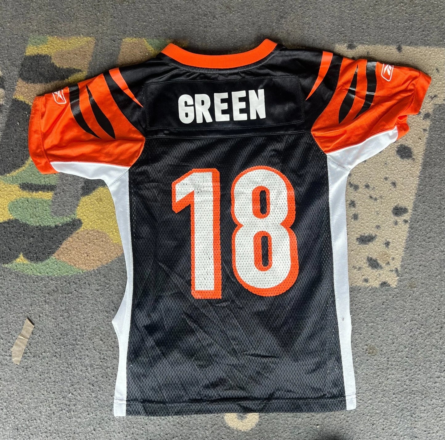 Reebok Youth Equipment Bengals Rare AJ Green #18 NFL On Field Jersey VINTAGE