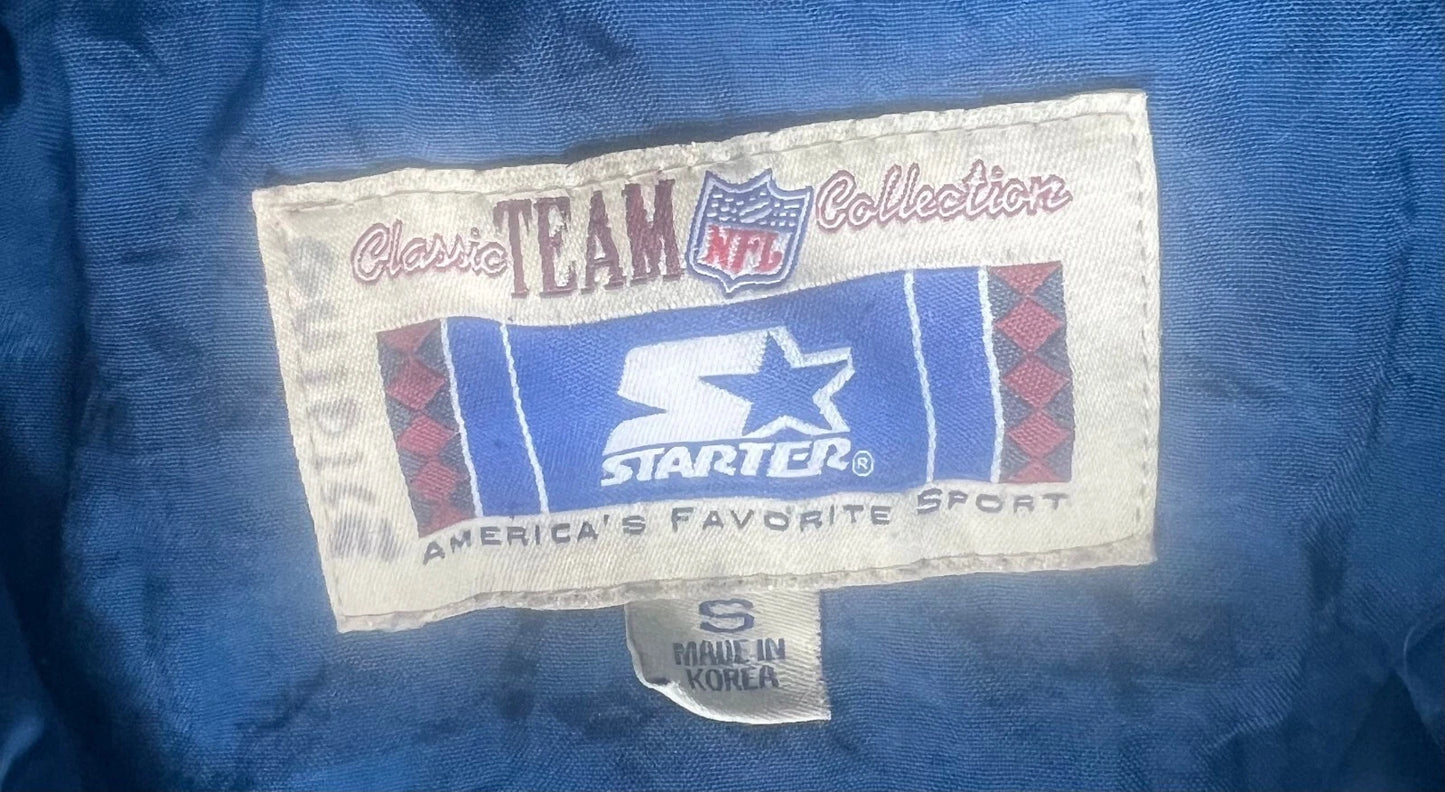 Vintage 90s Starter Youth NFL Football New England Patriots Black Jacket Size S